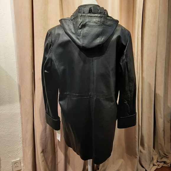 Phase Two leather Anorak coat - Picture 3 of 10